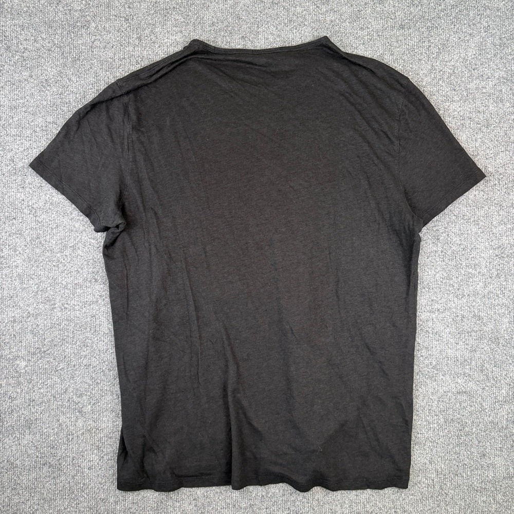John Varvatos T Shirt Mens 2XL Black Ramie Viscose Short Sleeve Lounge Comfy - Picture 2 of 8